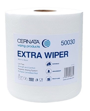 CERNATA Extra Wiper Roll 500 Sheets White